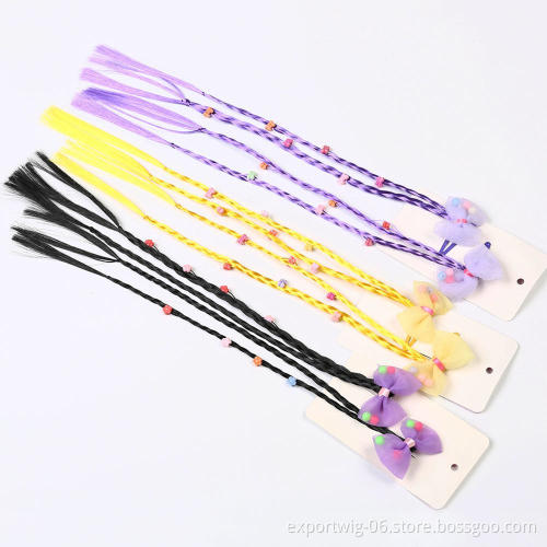 Fashion Kids Hair Accessories Crab Claw Clip in Synthetic Hair Extensions Clip in Braided Extensions Hair